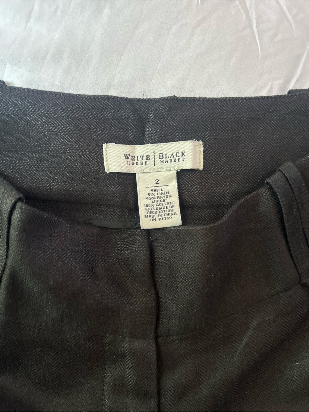 White House Black Market Black Tailored Wide leg Dress Trousers - Picture 4 of 13